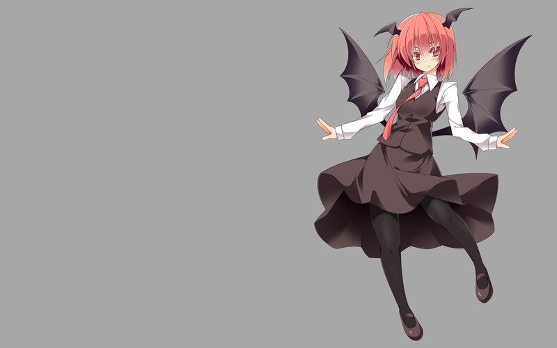 Pink-haired Girl with Wings — Gray, Playful