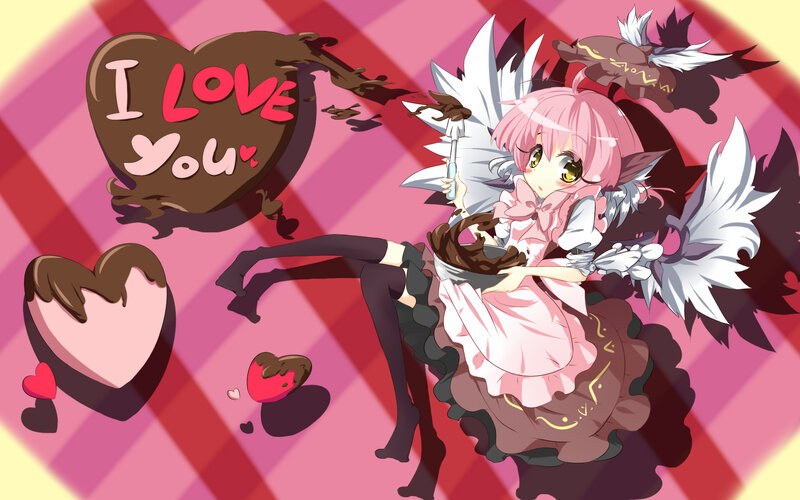 Pink-haired Girl with Wings — Pink, Playful, Anime