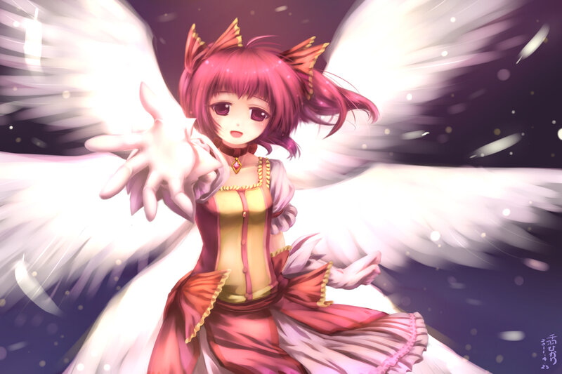Pink-haired Girl with Wings — Pink