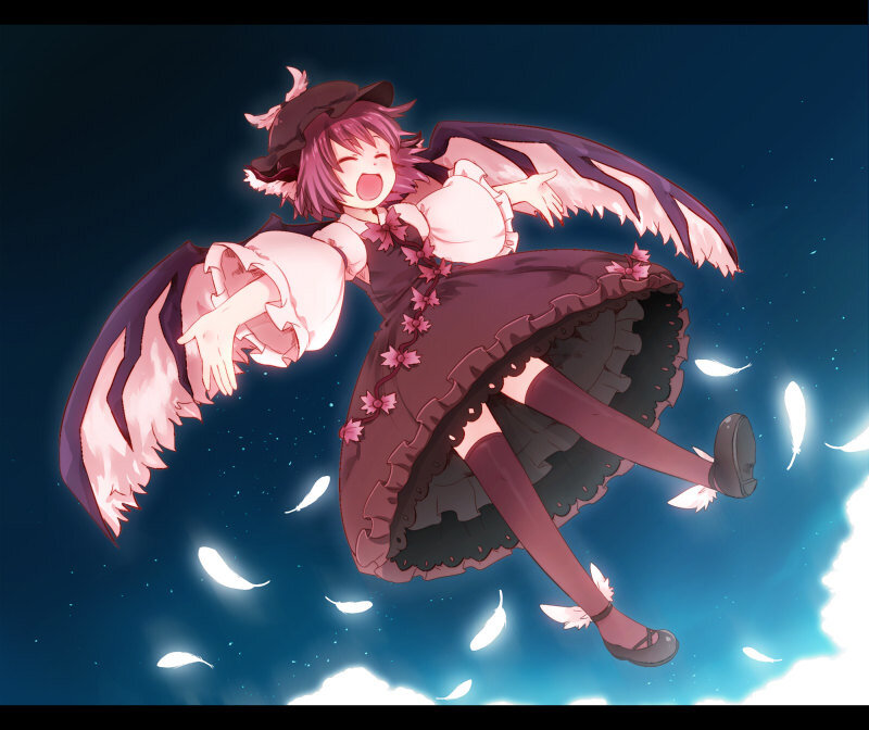 Pink-haired Girl with Wings — Purple