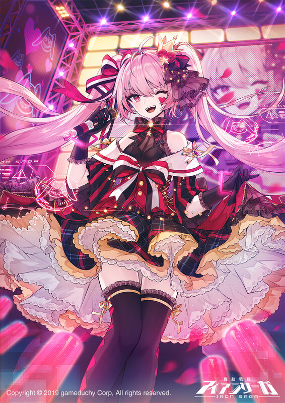 Pink-haired Idol on Stage