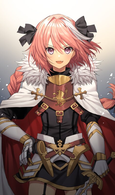 Pink-haired Knight in Armor — Red