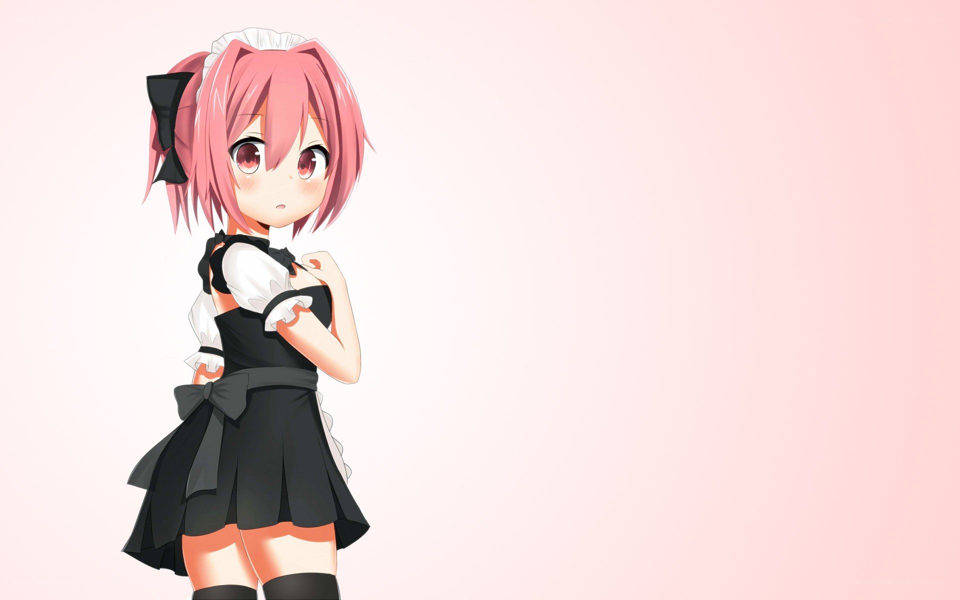 pink-haired maid character