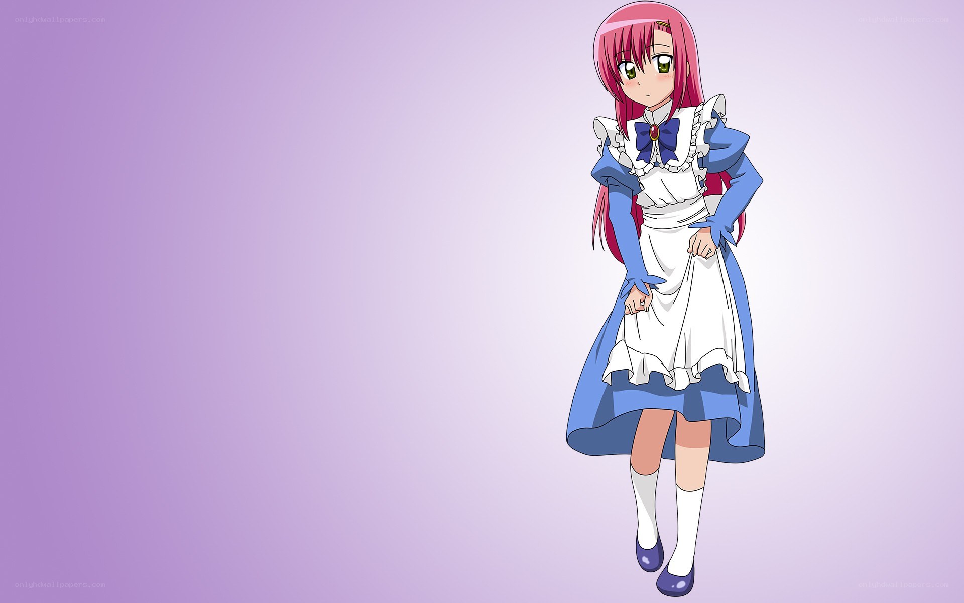 pink-haired maid character