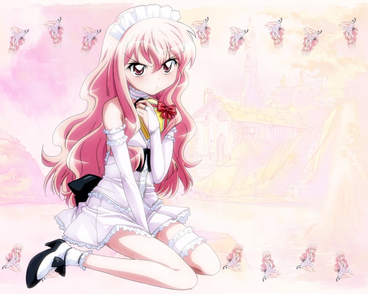Pink-haired maid character