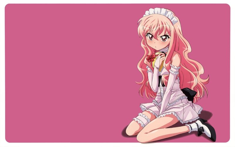 Pink-haired Maid Character — Pink, Calm, Anime, Maid Outfit