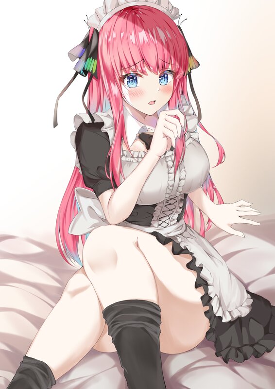 Pink-haired Maid Character — Pink, Innocent, Anime