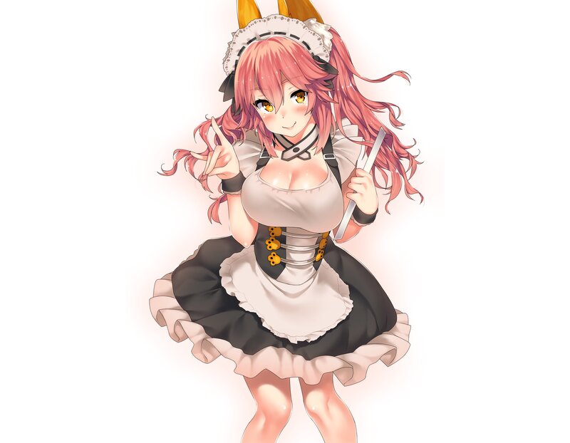 Pink-haired Maid Character — Pink, Playful