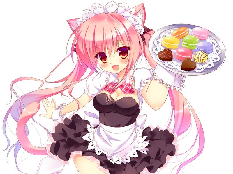 Pink-haired Maid Character — Pink