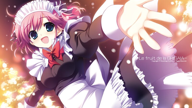 Pink-haired Maid Character — Purple