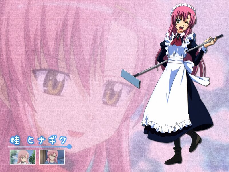 Pink-haired maid character