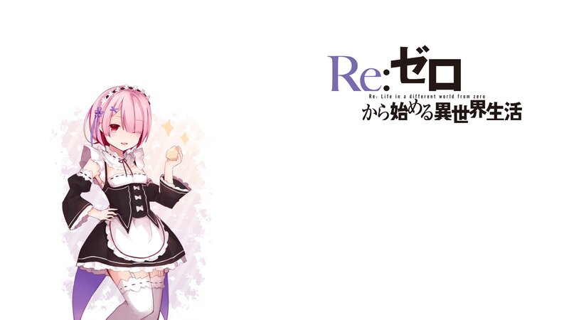 Pink-haired Maid Character — White