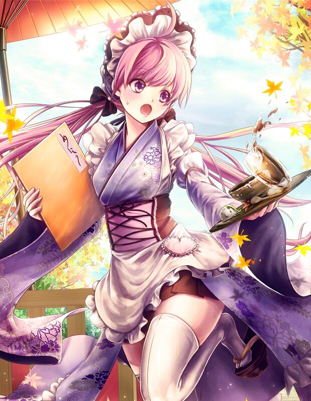 Pink-haired Maid — Purple