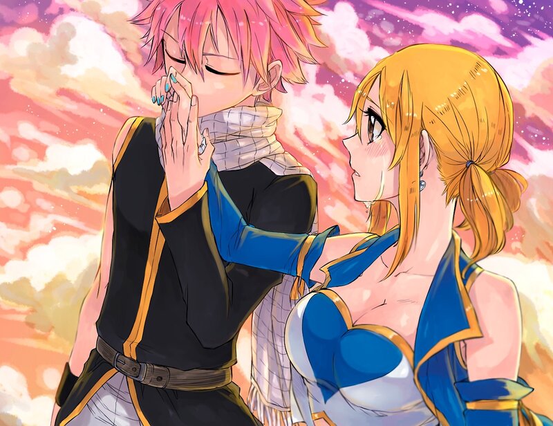 Pink-haired Male and Blonde Female
