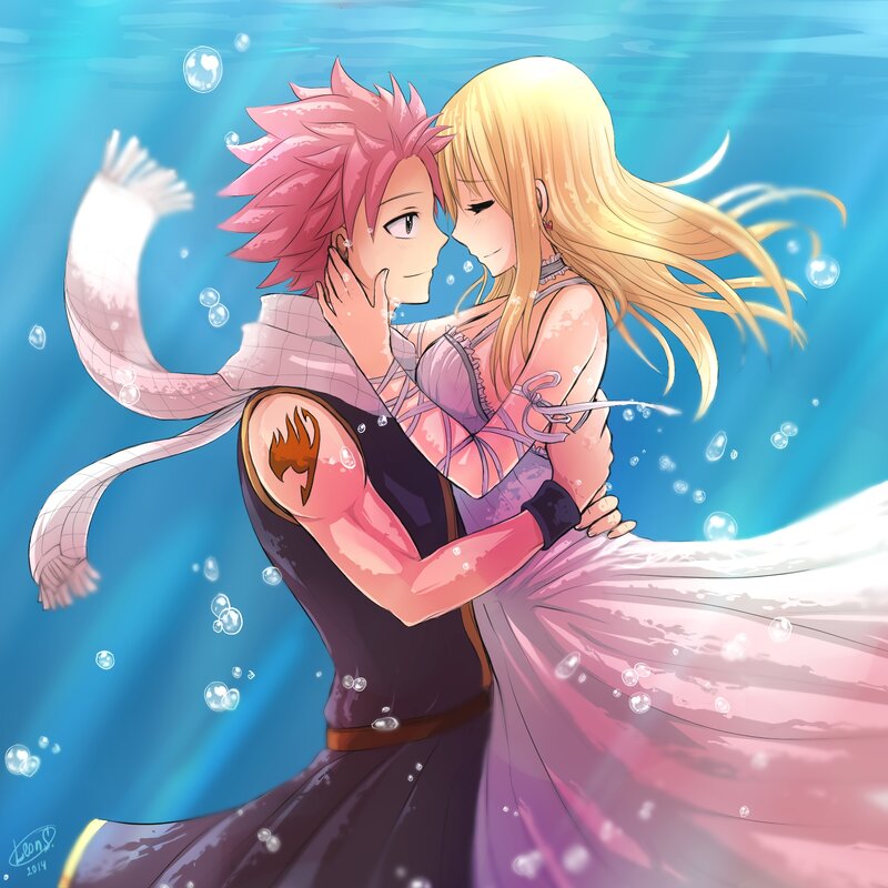 Pink-haired Man and Blonde Woman — Blue