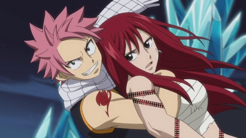 Pink-haired Man Hugging Red-haired Woman