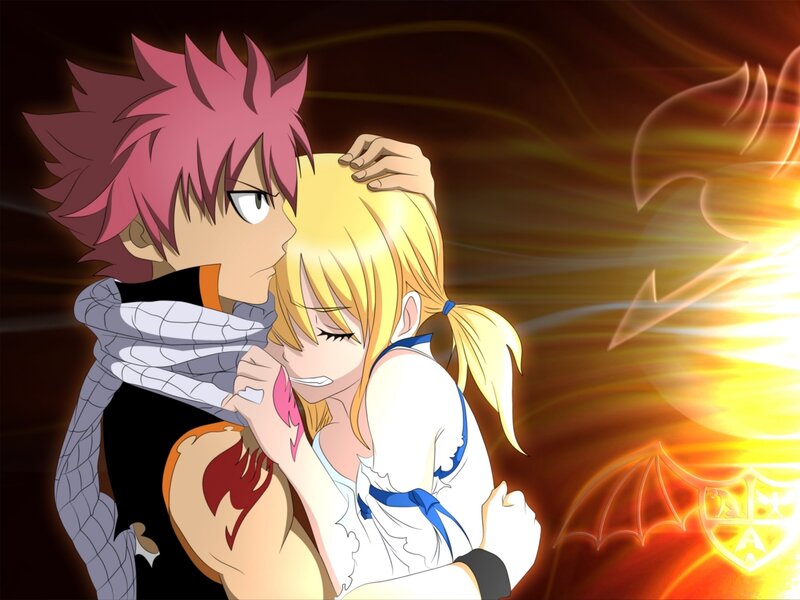 Pink-haired Man Hugging Woman