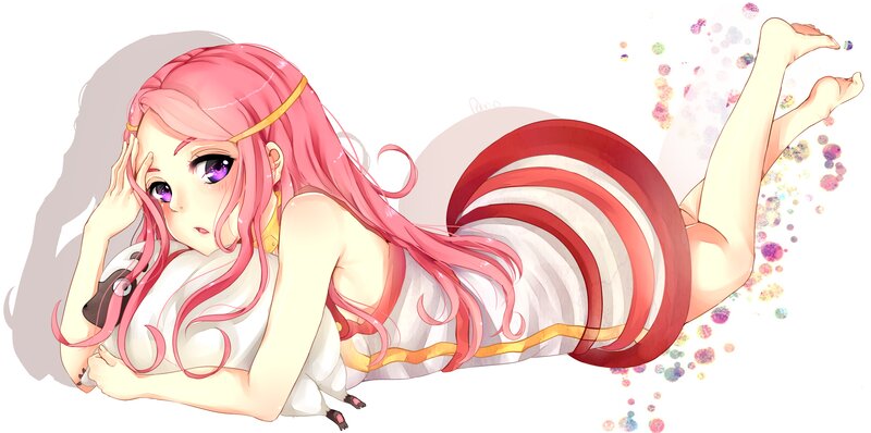 Pink-haired Mermaid Girl