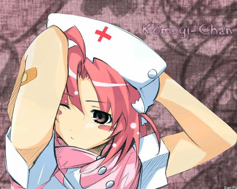 Pink-haired Nurse Character — Pink