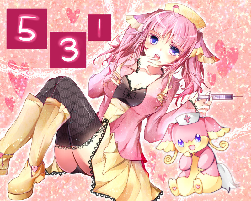 Pink-haired Nurse Character