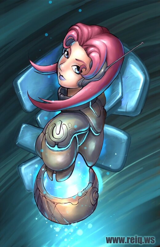 pink-haired pilot in cockpit