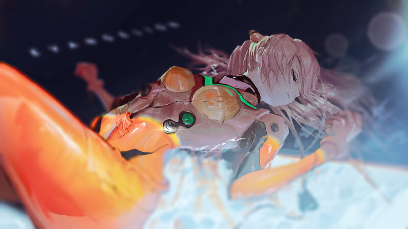 Pink-haired Pilot in Mech