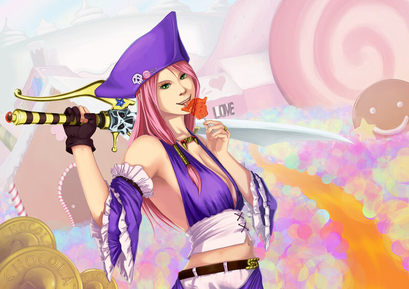 Pink-haired Pirate Woman