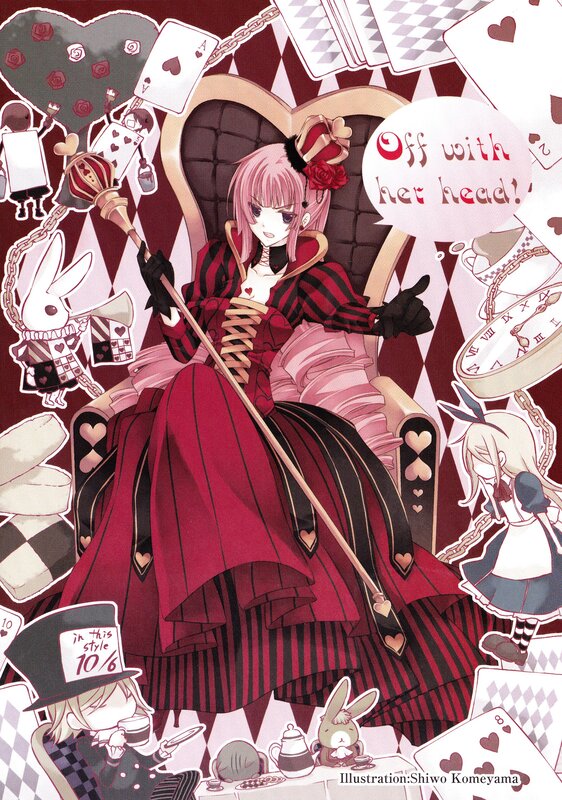 Pink-haired Queen on Throne