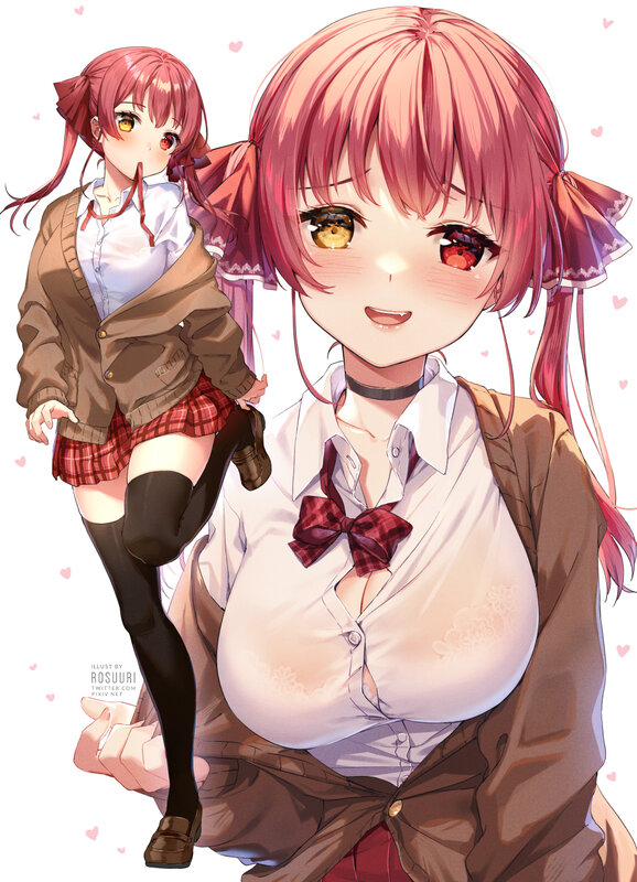 Pink-haired Schoolgirl — Pink, Playful