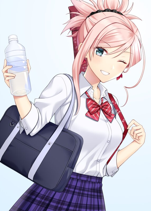 Pink-haired Schoolgirl — Pink