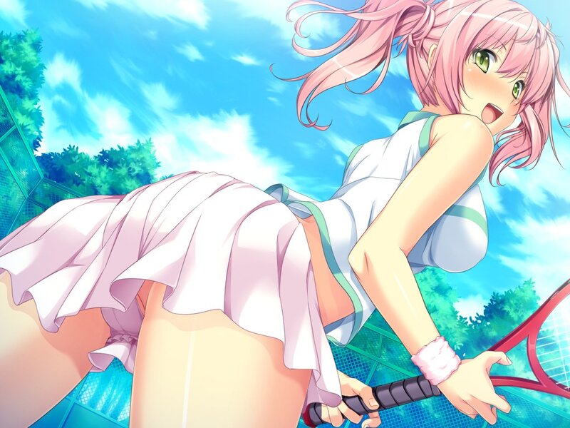 Pink-haired Tennis Player — Blue