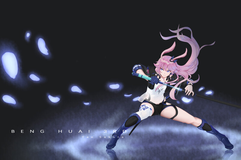 Pink-haired Warrior Girl — Black