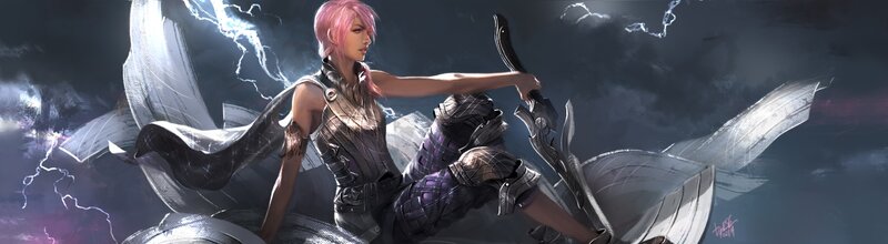Pink-haired Warrior with Bow