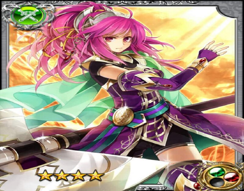 Pink-haired Warrior Woman — Purple, Dramatic, Sunset