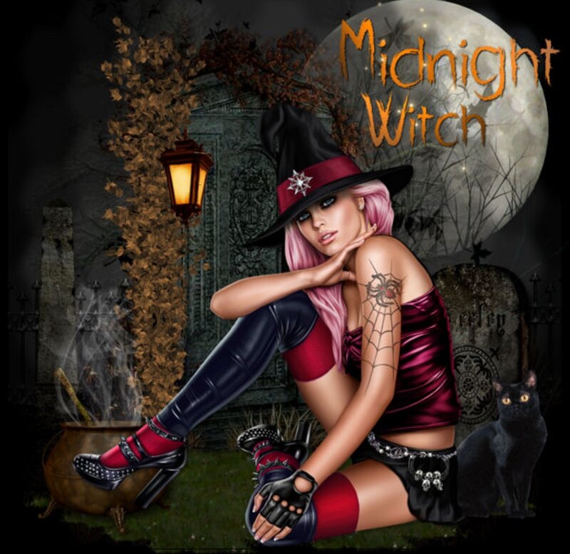 Pink-haired Witch — Black