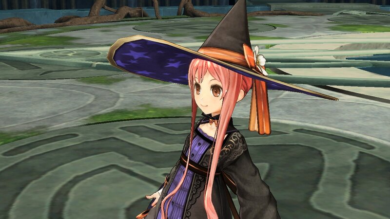 Pink-haired Witch Character — Purple, Calm