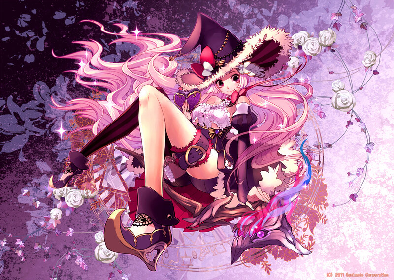 Pink-haired Witch Character — Purple