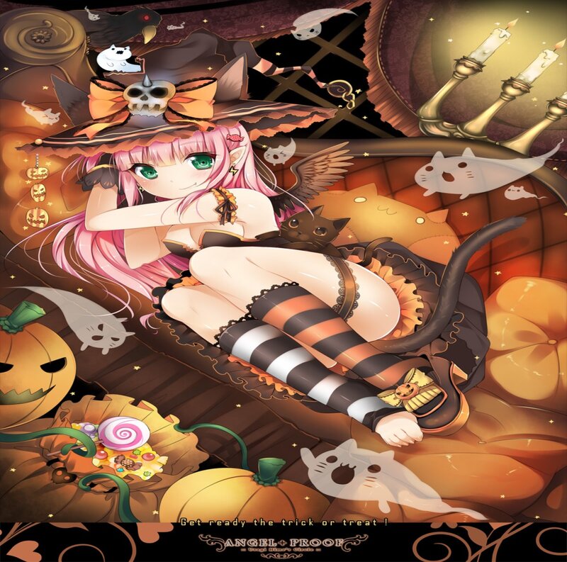 Pink-haired Witch Girl — Orange