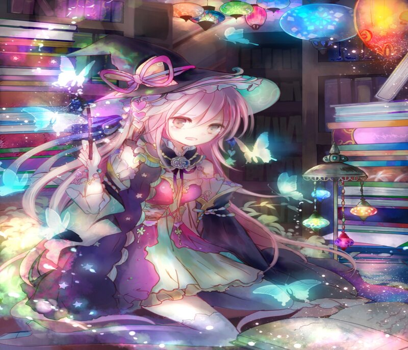 Pink-haired Witch Girl — Purple