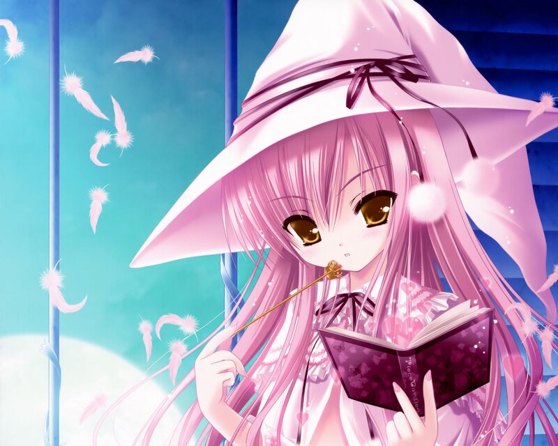 Pink-haired Witch Reading
