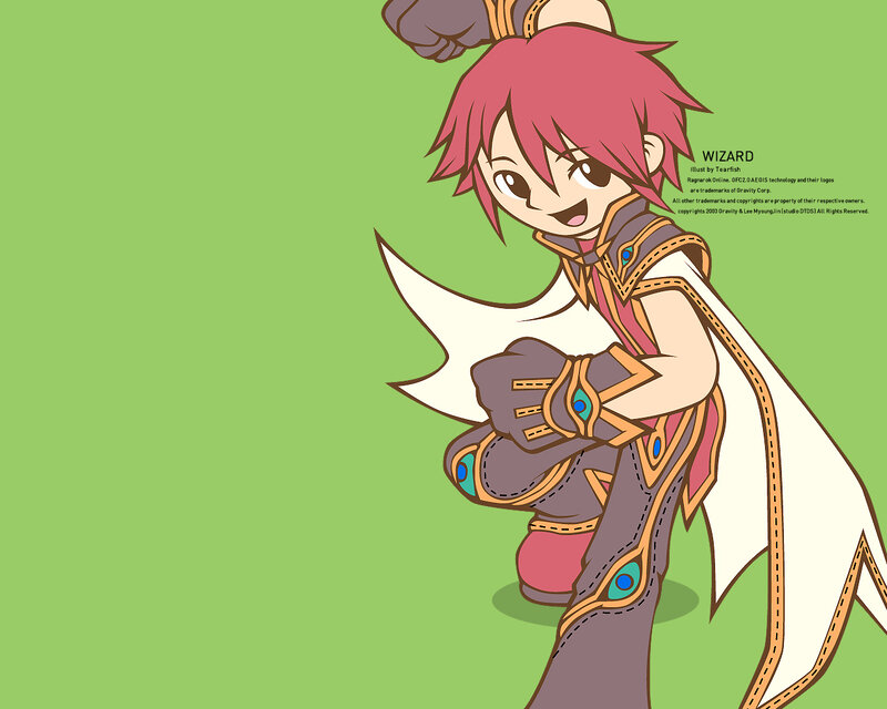 Pink-haired Wizard Character