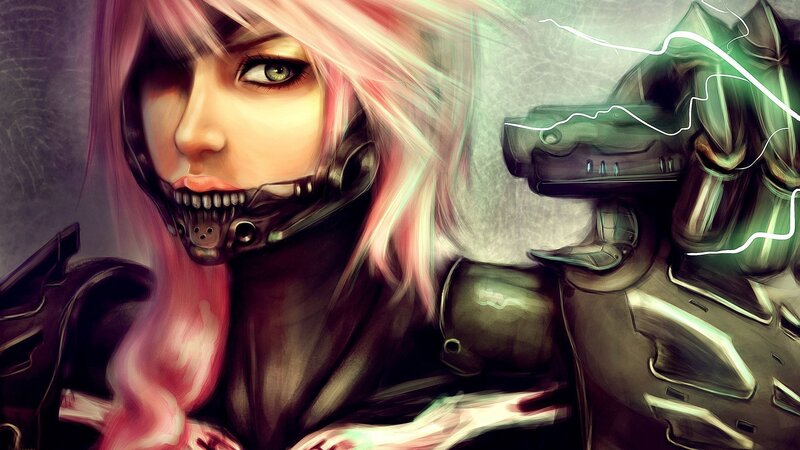 Pink-haired Woman in Armor — Pink