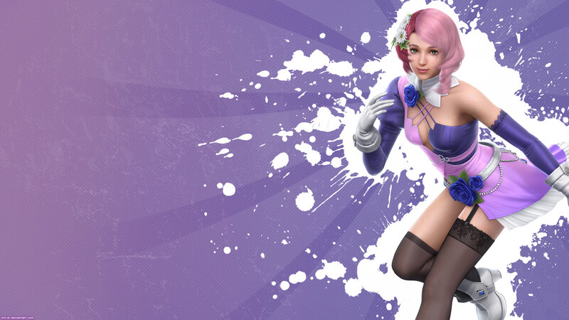 Pink-haired Woman in Purple Outfit — Dynamic