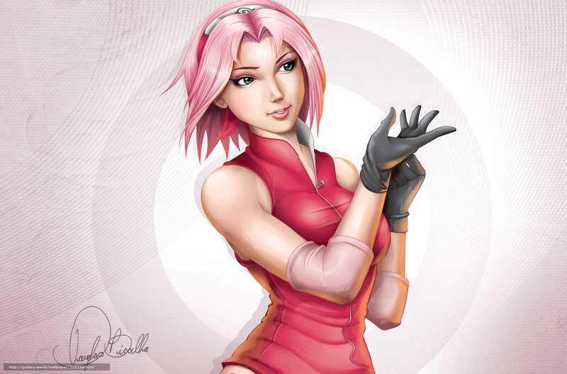 Pink-haired Woman in Red Dress — Pink