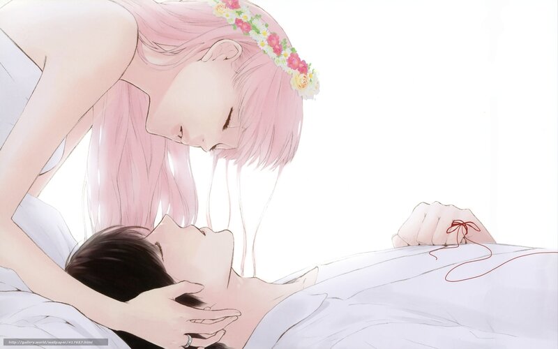 Pink-haired Woman Leaning — White