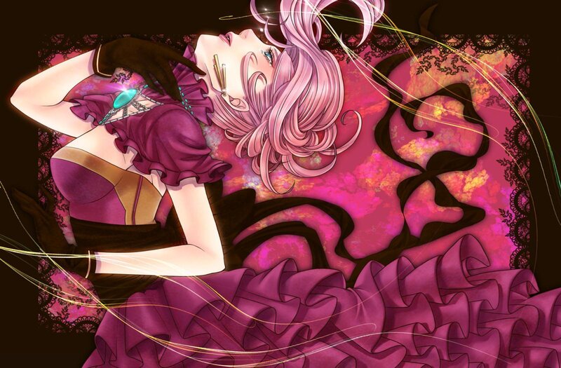 Pink-haired Woman Lying Down