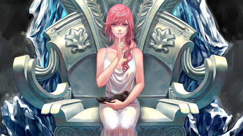 Pink-haired Woman on Throne — Pink