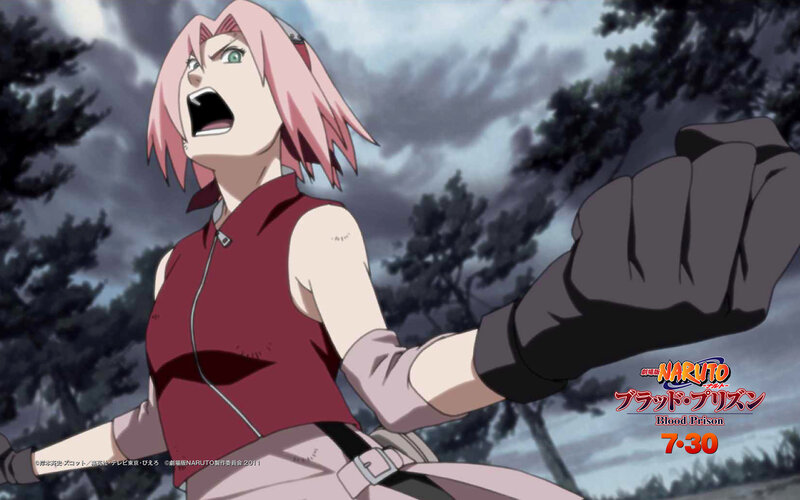 Pink-haired Woman Punching