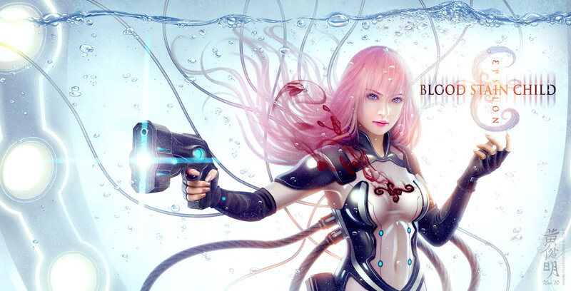 Pink-haired Woman Underwater