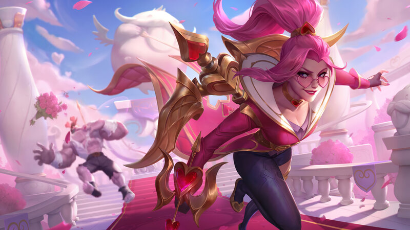 Pink-haired Woman with Bow